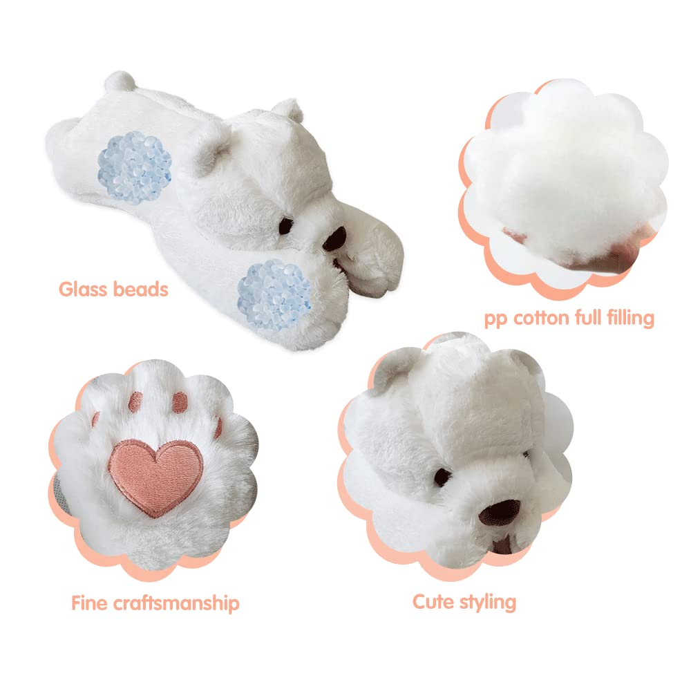 FoxVilla 4lbs Polar Bear Weighted Stuffed Animals, 24 inch Weighted Plush Stuffed Animals for Adults, Cute Soft Weighted Plush Throw Animal Pillow Toy, Birthday Gifts for Adults Kids