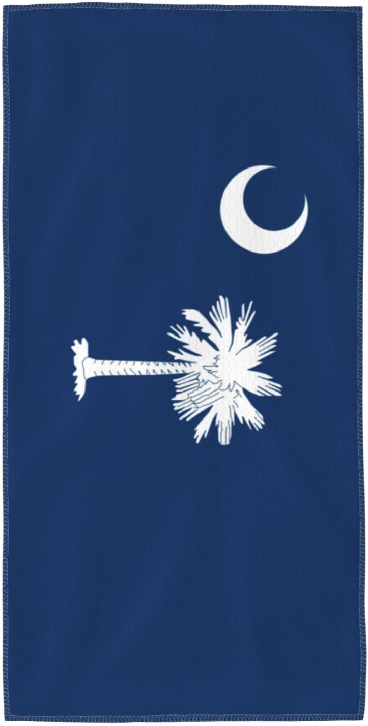 South Carolina Flag Print Hand Towels for Kitchen, Decorative Bathroom Towels Decor Farmhouse Cute for Men Women Gifts