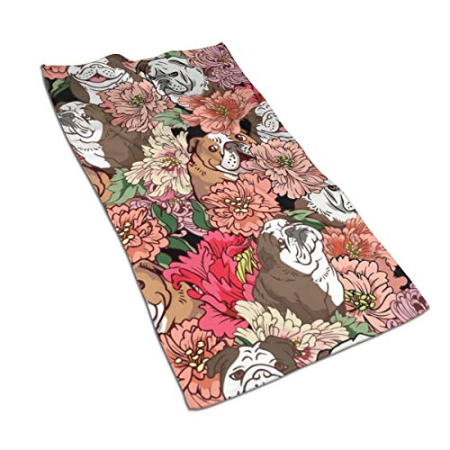 Jacklee Beacuse English Bulldog Toalla Playa 100% algodón, Tacto Muy Suave, Ideal para el hogar, Playa y Piscina, 40 x 70 cm