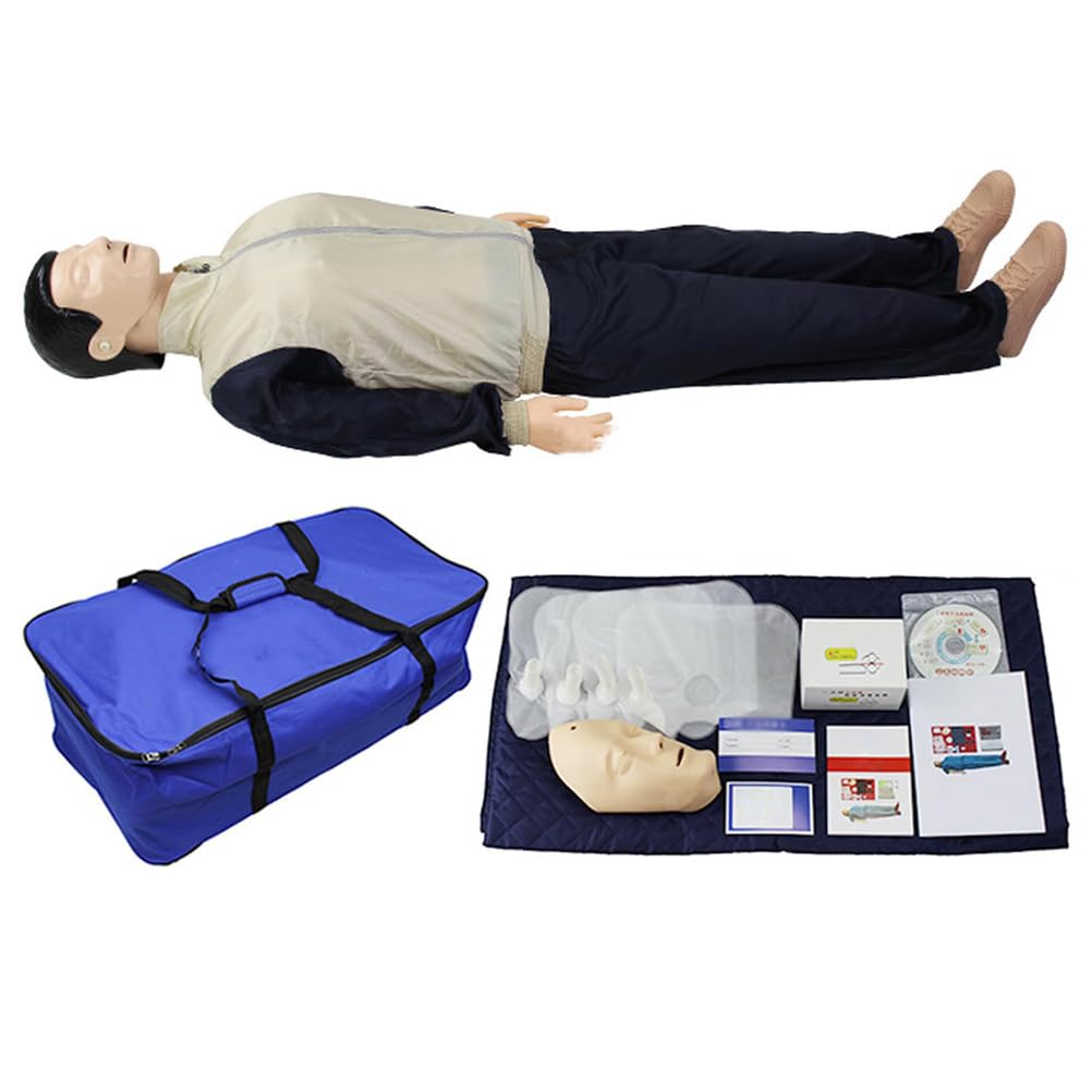 Mannequin D'entraînement À La RCP pour Adulte, Taille Réelle et Corps Entier, Kit Complet De Mannequin De Formation pour Médecins, Soins Infirmiers et Enseignement Médical