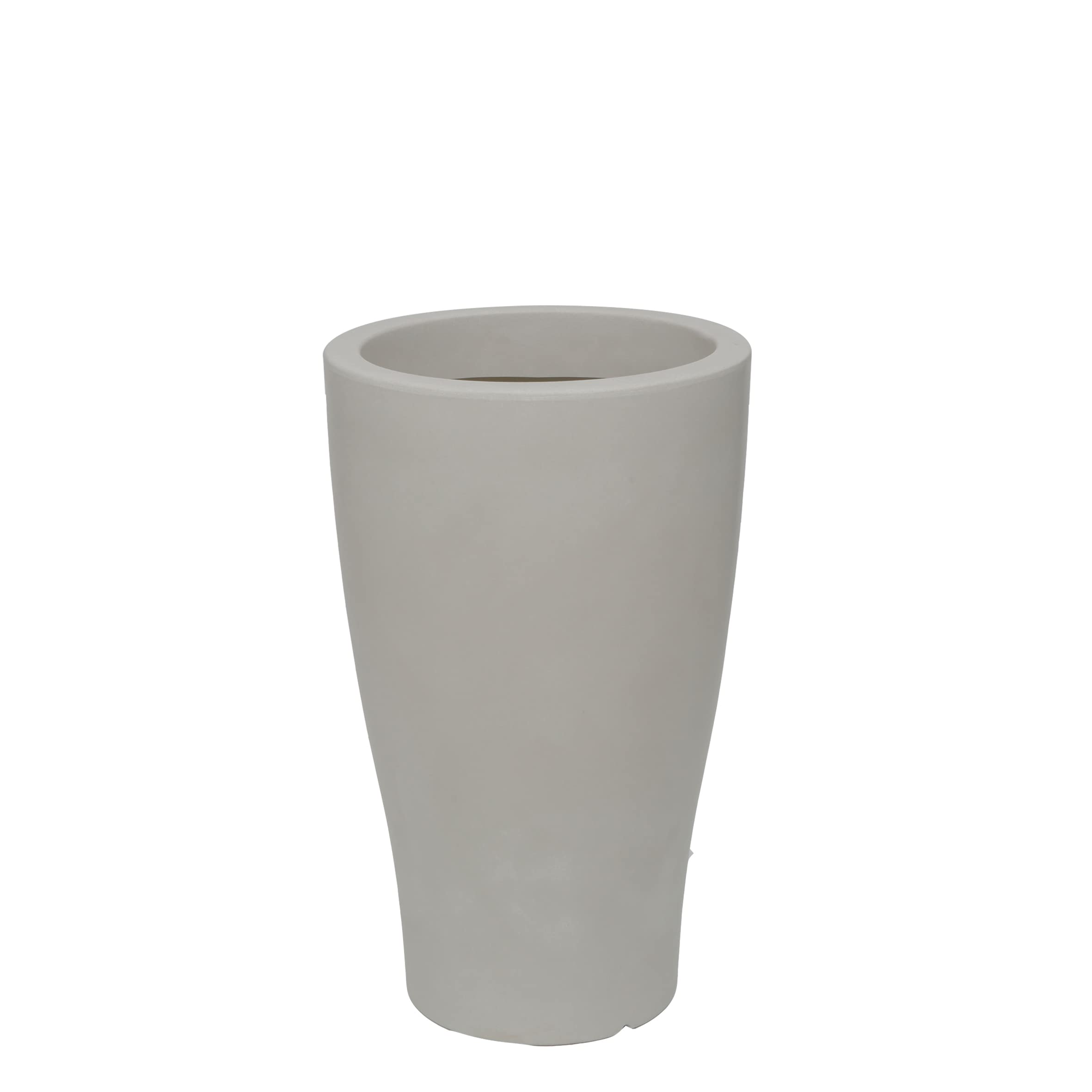 ECOBO 22.8 inches Eco-Friendly Round Planter Milano Indoor/Outdoor use, Durable, Versatile & Lightweight, Designed by Brazilian Artisans, Contemporary All-Weather Design –White