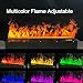 Multi-Colour RGB 3D Water Vapour Fireplace with Adjustable Brightness, Atomized Flame Effect, Automatic Water Refill, Remote and Touch Screen Control, Easy Install Design