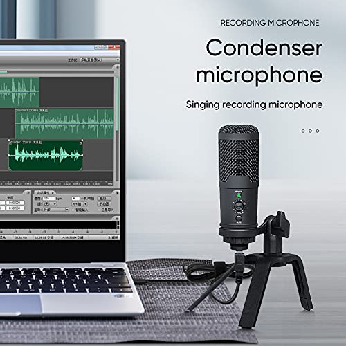 bomaite USB-Mikrofon für Computer mit Betriebsanzeige,Lautstärkeregelung,Stummschalter, Studio/Podcast/Streaming… – Bild 3