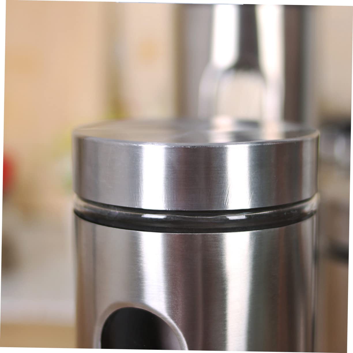 Cabilock Contenitore Alimentare Ermetico in Acciaio Inox e Vetro 950ml | Argento, Chiusura Affidabile, Mantiene la Freschezza, Metodo di Conservazione per Alimenti Secchi, Stoccaggio Cucina