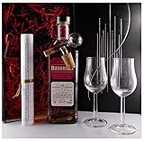Geschenk Bushmills 16 Jahre irischer Single Malt Whiskey + 2 Bugatti Gläser + Glaskugelportionierer