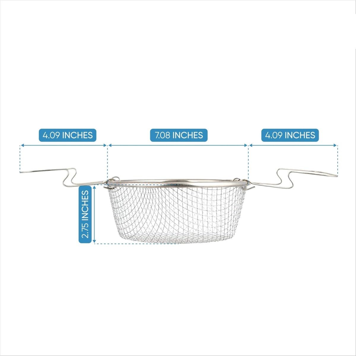 Cestini per Alimenti Famiglia Cestello for friggere Rotondo da 7,08 Pollici con Manico Cestelli for Cestello Friggitrice