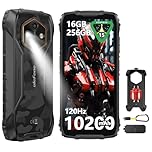 Ulefone RugKing 4 Pro Cellulare Android 15, 10200mAh Batteria AI Telefono Impermeabile 48MP+8MP 16GB+256GB/SD-2TB, Octa-Core Rugged Smartphone 6.56" 120Hz/120LM Super Torcia/3-Slots/OTG/NFC/GPS Nero