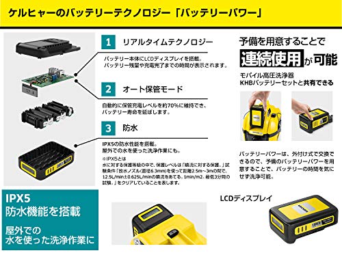 ケルヒャー(KARCHER) 乾湿両用バキュームクリーナー ブロワー機能付き WD1 バッテリーセット 1.198-306.0 11枚目