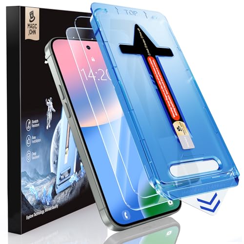 MAGIC JOHN 2 Stück für Google Pixel 10 Pixel 10 Pro Pixel 9 Pixel 9 Pro für Schutzfolie Auto-Dust-Eliminierung 9H HD Klar Bläschenfrei Einfache Installation