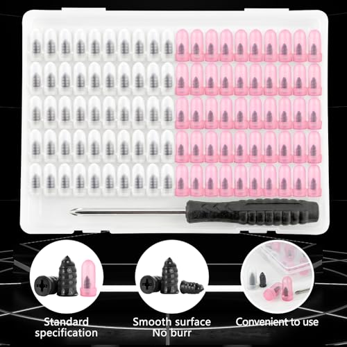 Image of 100 Pcs Tire Repair Rubber Nails,Vacuum Tire Repair Kits Spiral Rubber Screws,Fast Self-Service Tire Repair Tools kits for Car Motorcycle Bike Truck,tire plug kit (50 S+50 L)
