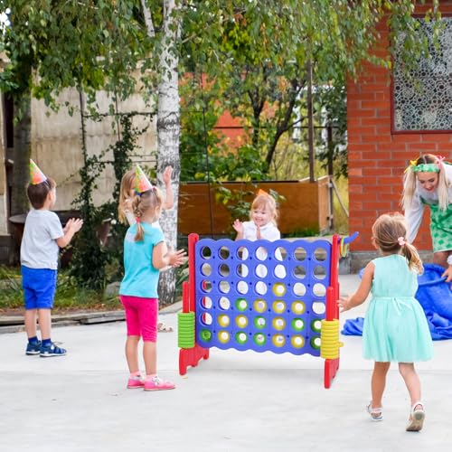 image for Peekabu Giant 4-in-A-Row Connect Game Outdoor, Jumbo 4-to-Score Yard G