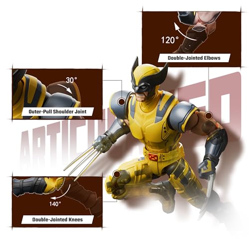 Image of BLOKEES - Marvel Studio's Deadpool & Wolverine - Champion Class - CC05 - Wolverine Model Kit - Assembly Required - No Tools - No Cutting - No Glue - No Paint - Age 14+