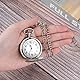 JSMTKJ Taschenuhr, Vintage Taschenuhr mit Kette, Arabisch Ziffern Quarz Taschenuhr für Männer Frauen Vater Opa Geburtstag Jahrestag