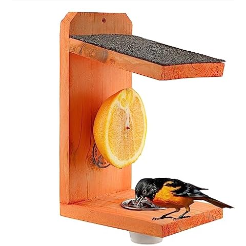 Uncle Dunkels Oriole Bird Feeder, 2-Way Feeder for Jelly and Oranges, Handmade in Kentucky Cover