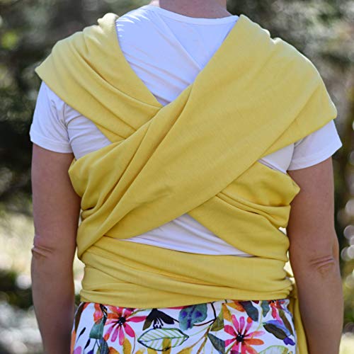 Baby Wrap Carrier Soft, Stretchy, Cotton Baby Wrap, Baby Sling, Nursing Cover Up for use with Newborn-Toddler: Evenly distributes Weight for More Comfortable Carrying (Yellow) - Image 6