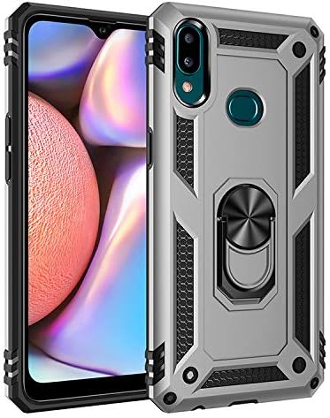 Funda compatible con Redmi Note 7  Redmi 7, compatible con Xiaomi Redmi Note 7  Redmi 7S  Note 7 Pro con soporte de anillo 2 en 1, funda plateada