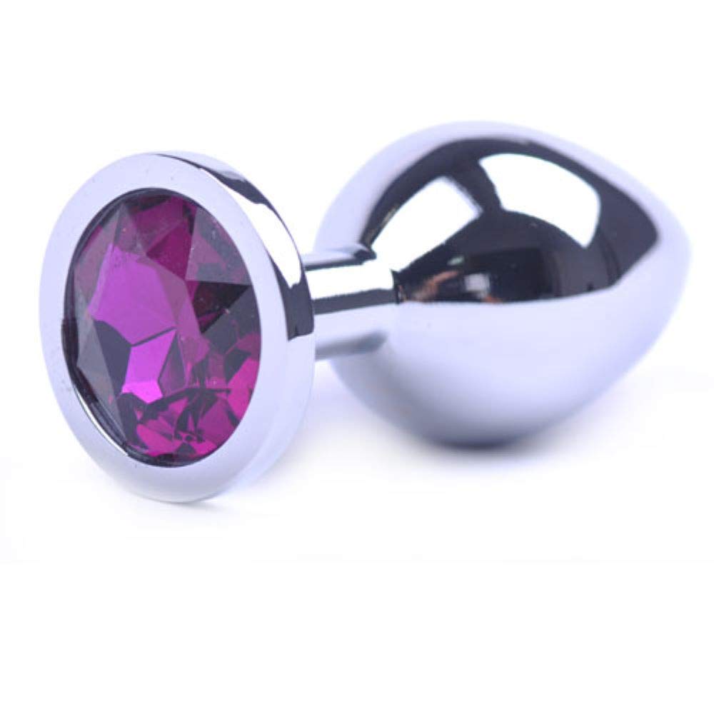 BeHorny Butt Plug Jewelled Stone Steel Anal Plug, Medium, 8 x 3 cm
