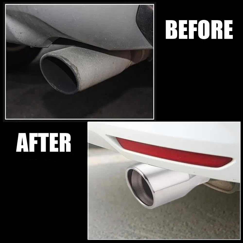 Diámetro Exterior De 80mm Tubos De Escape De Acero Inoxidable Para Coche, Con Borde Ovalado