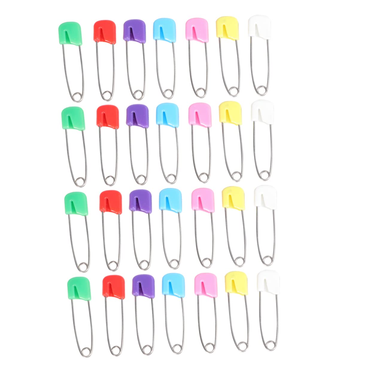 SEWACC Pins Set 100pcs Steel Clothing Pins Locking Plastic Heads Ideal for Diapers and Nursing