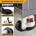 Leveling Machine Casters with Rubber Pad,FM-100F Plate Mounted Retractable Workbench Caster,Leveling Feet Wheels,Loading Capacity 6600 lbs, 4Pcs-3 INCH