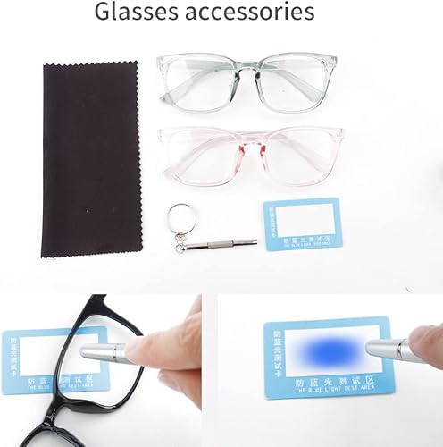 Miniatura 5 de Paquete de 2 lentes de luz azul para mujeres y hombres, gafas de computadora, Verde y rosa.