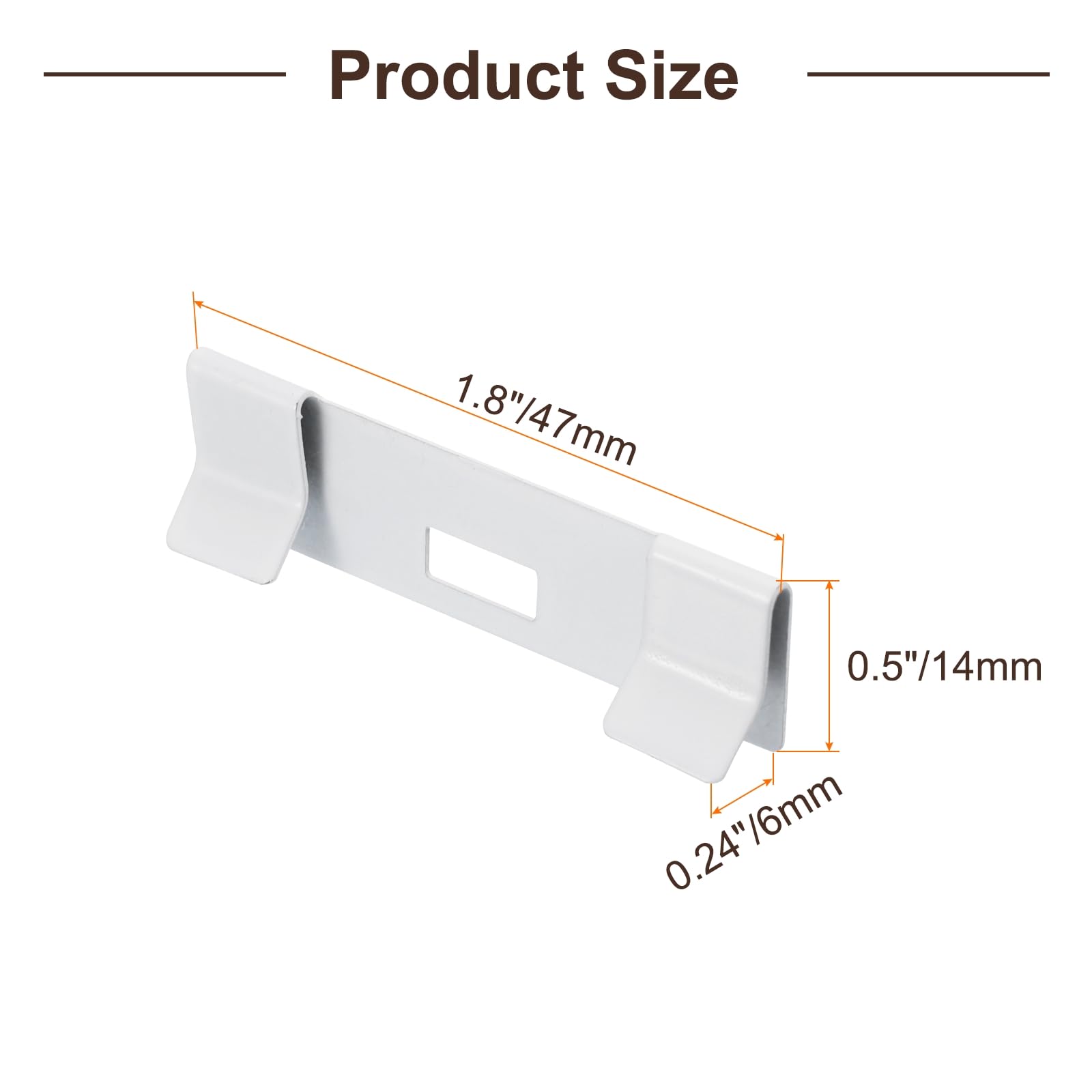 uxcell 6Pcs Vertical Blind Repair Vane Savers, Metal Vertical Blind Repair Tabs, White Window Blind Repair Kit Blinds Replacement Slat