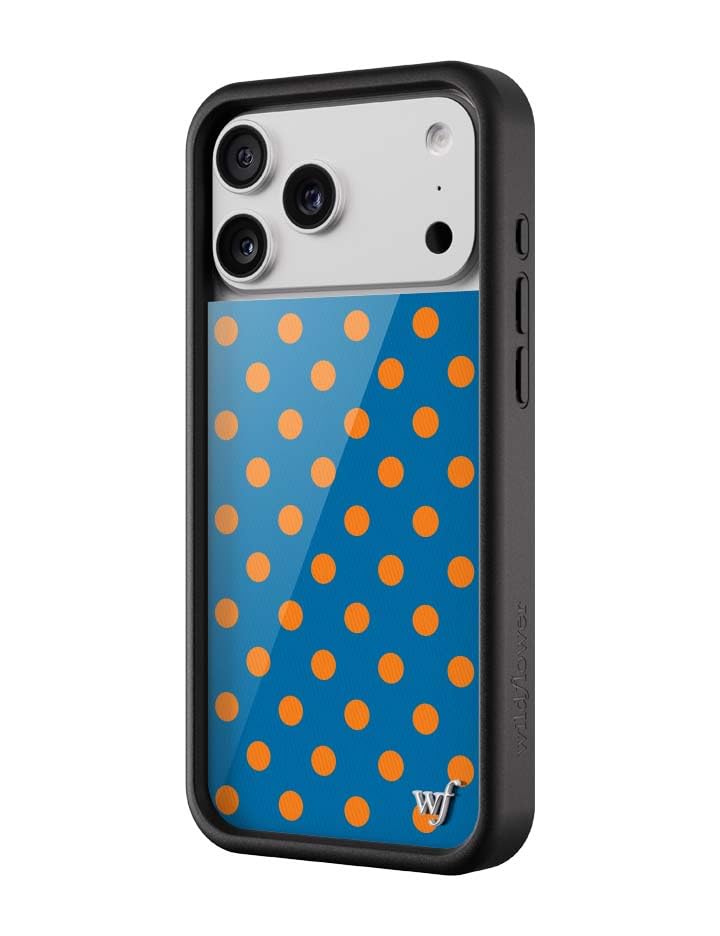 Image of Wildflower Cases - iPhone 17 Pro Max Compatible - Polka Dot | Blue & Orange
