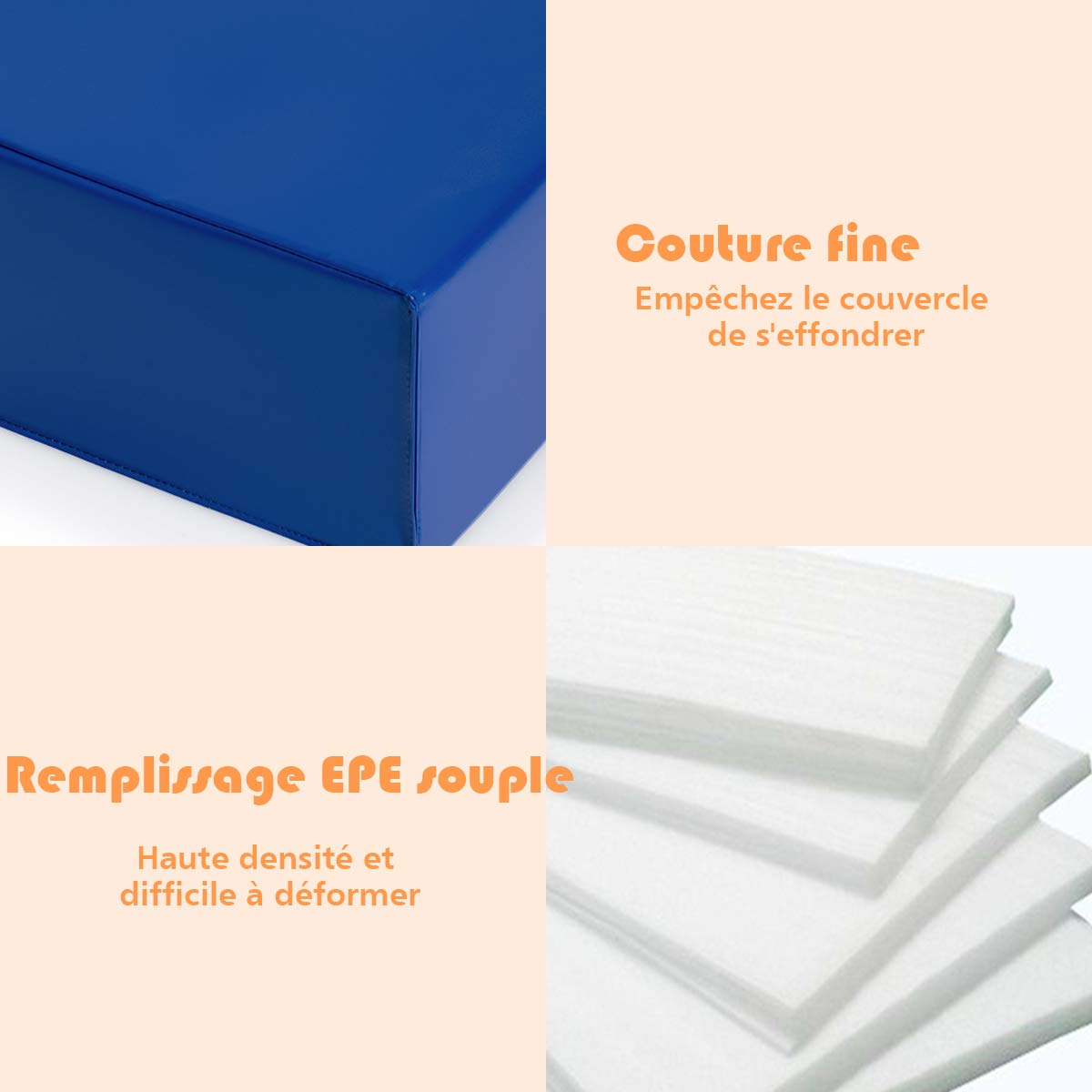COSTWAY 6PCS Blocs de Construction en Mousse Fait en PU+EPE Colorée Jouets Educatifs pour Dvelopper Les Cpacités Mtrices des Enfants d'Âge Préscolaire, Bébés (Citron Vert)
