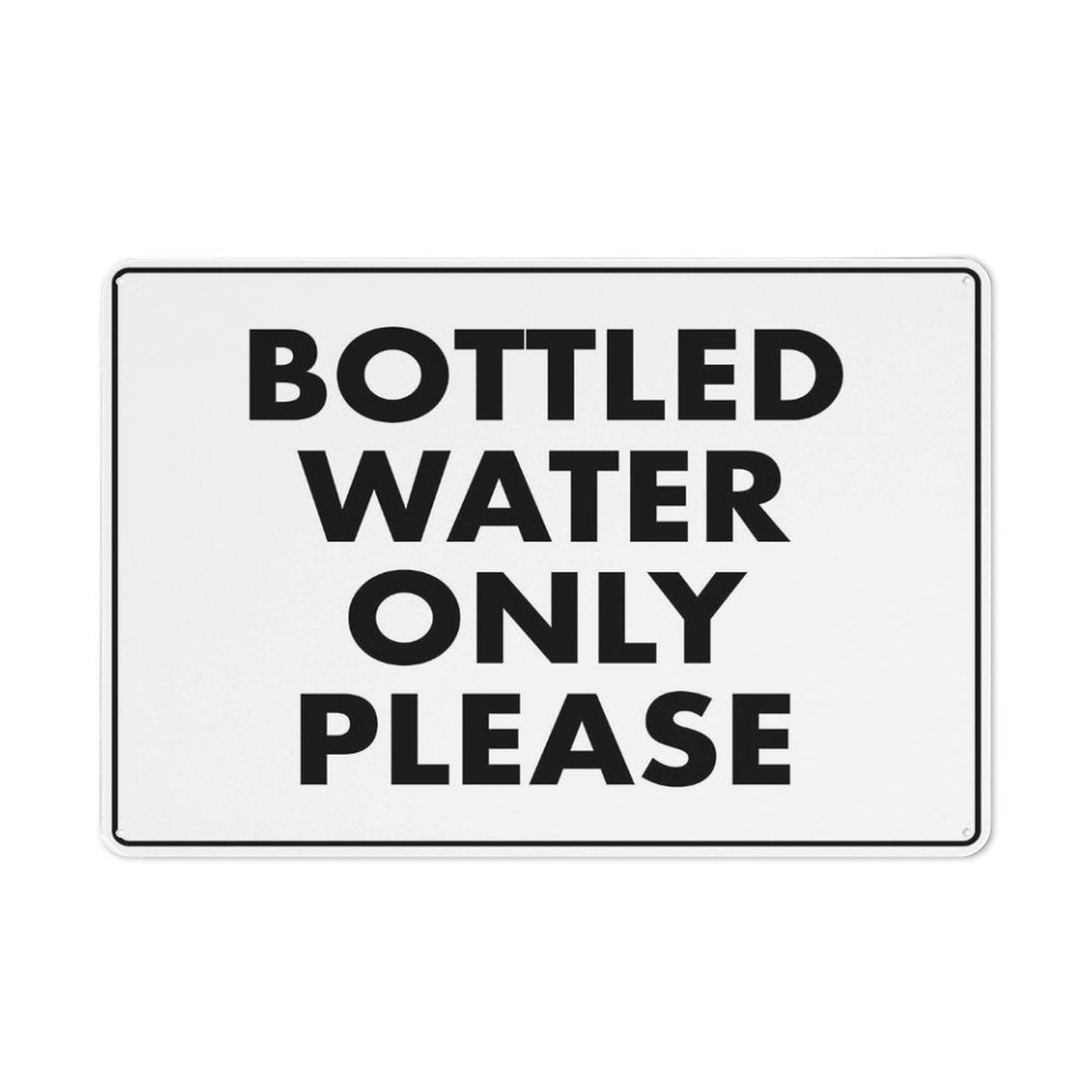 peiyeety Bottled Water Only Sign for House 12x16 Inches Yard Sign, Premium Aluminum, Sun-Proof, Rust-Free
