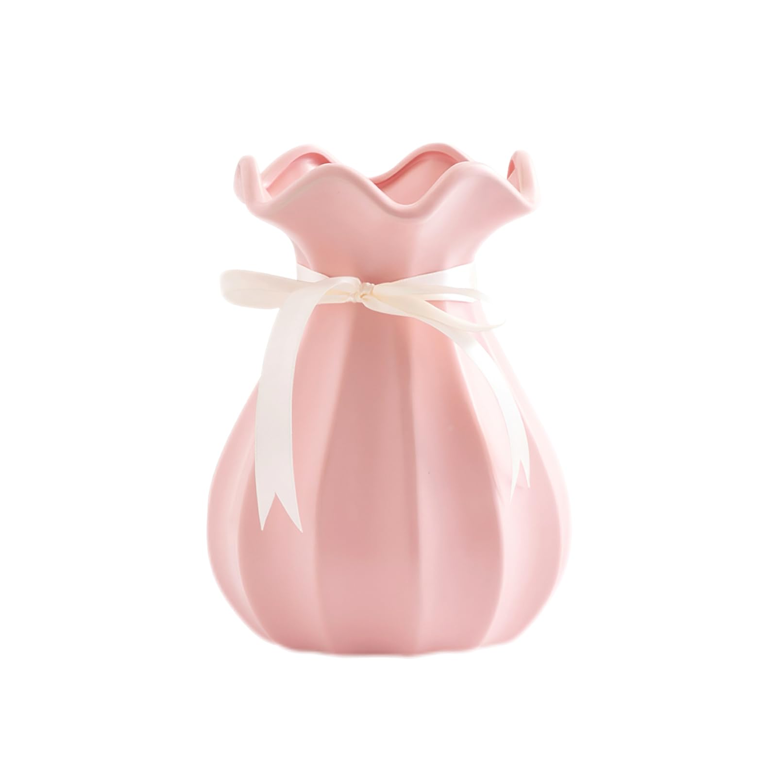 Tyatiyzn Jarrón de Cerámica Rosa, Jarrón Cerámica Estilo Nórdico, Jarrones Decorativos Modernos, Adecuado para la decoración de la Sala de Estar y arreglos Florales.