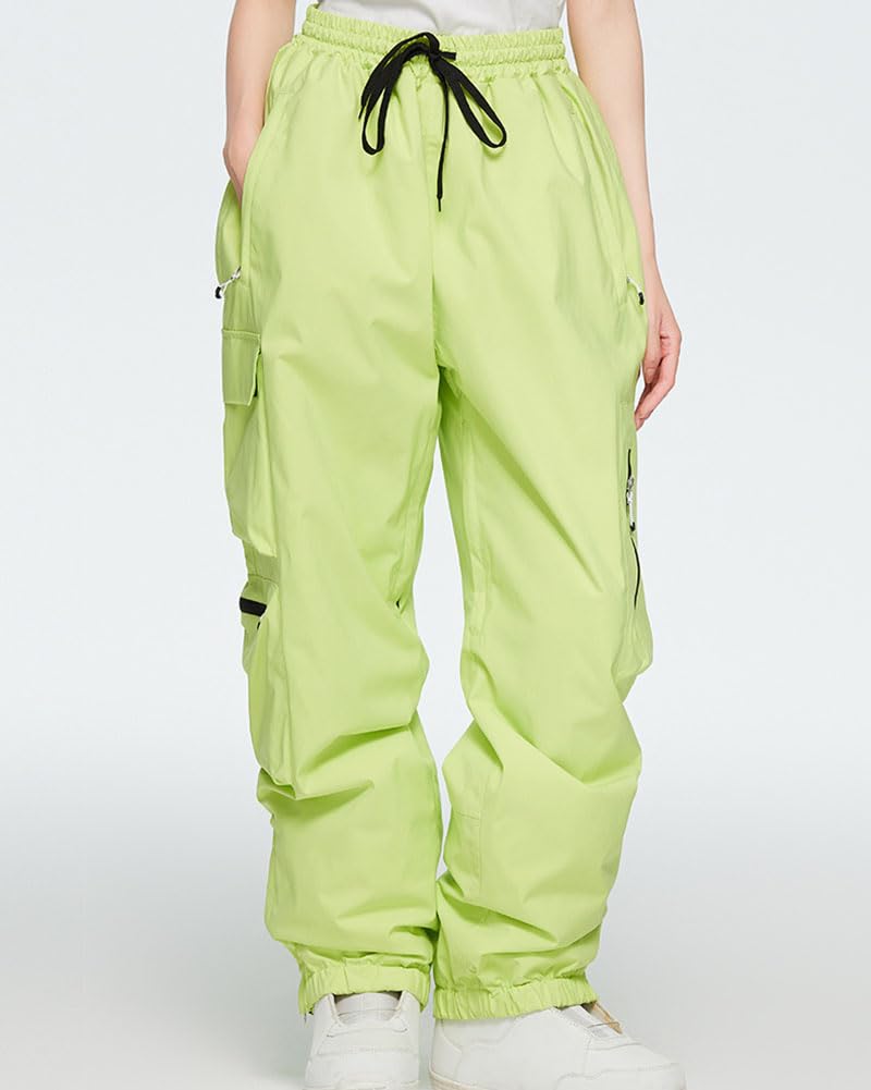 Pantaloni da Neve Uomo Softshell Trekking Impermeabile Invernali Escursionismo Pantaloni da Snowboard Larghi da Sci Tasca con Cerniera