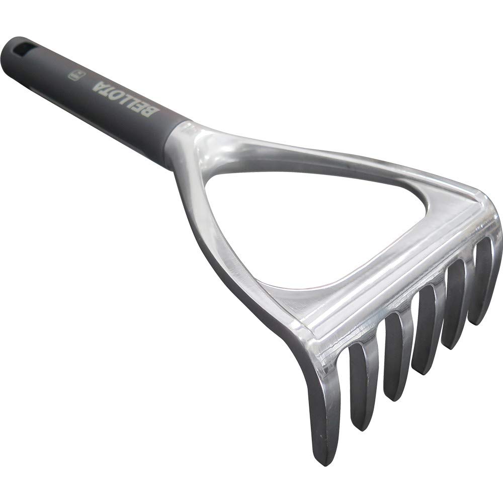 Bellota Gartenrechen Aluminium, 6 Zinken, Mango-Holzgriff