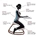 Posture Kneeling Chair Ergonomic Kneeling Chair, Wooden Rocking Chair for Back Pain, Comfortable Stool Desk Chair for Body Shaping (Color : Green)