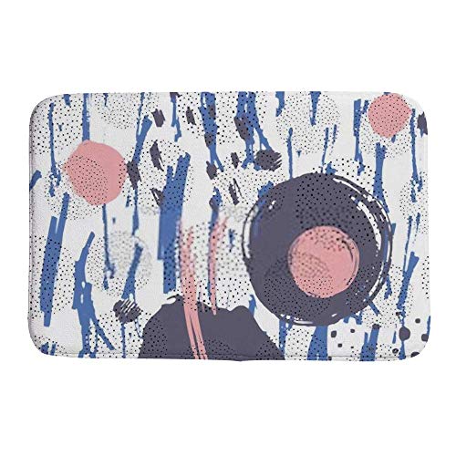 Tapis de douche antidérapant en velours corail à séchage rapide