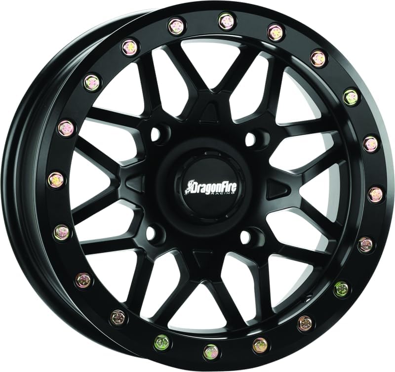 Dragonfire Racing 523201 Thyphoon Wheel - 15x10 - +0 mm Offset - 4/137 - Black