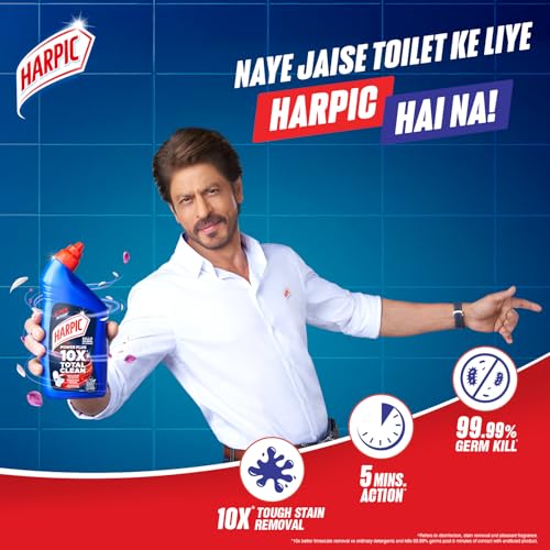 Image of Harpic Disinfectant Toilet Cleaner Liquid, Original - 1 L (Pack of 3) | India's # 1 Toilet Cleaner