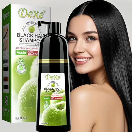 Tinte shampoo negro sin amoníaco para cobertura de canas