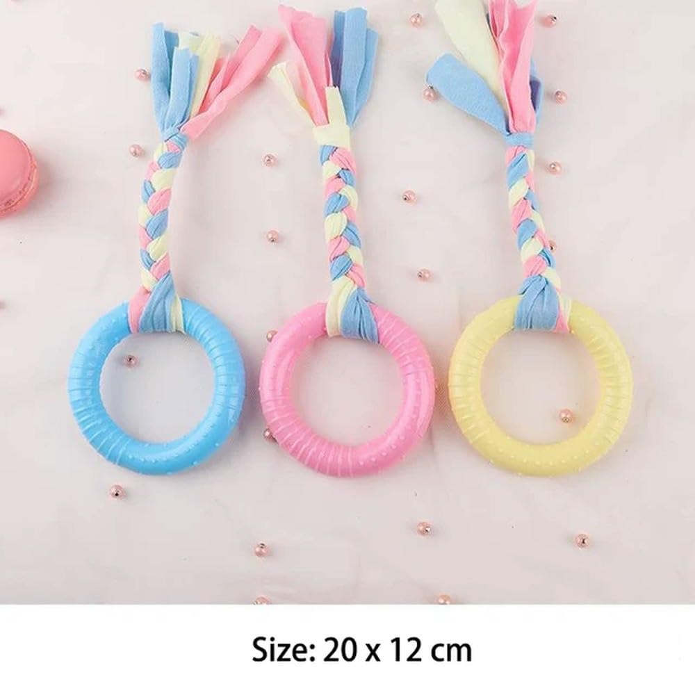 Juguetes para Perros. Juguetes for Perros pequeños, mordedores de TPR con Nudos, Resistentes a Las mordeduras, Suministros for Limpieza molares, 2 Unidades