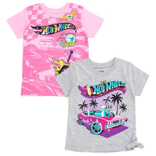 Hot Wheels Girls 2 Pack T-Shirts Toddler to Big Kid