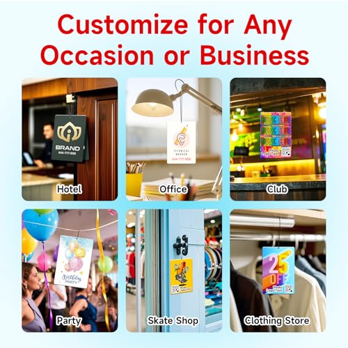Image of Bulk Custom Car Air Fresheners with Logo or QR Code | Personalized Branded Gifts; 10-1000 Pcs Bulk Orders; Double-Sided Print; Scent Choice Available; Rectangle Shape