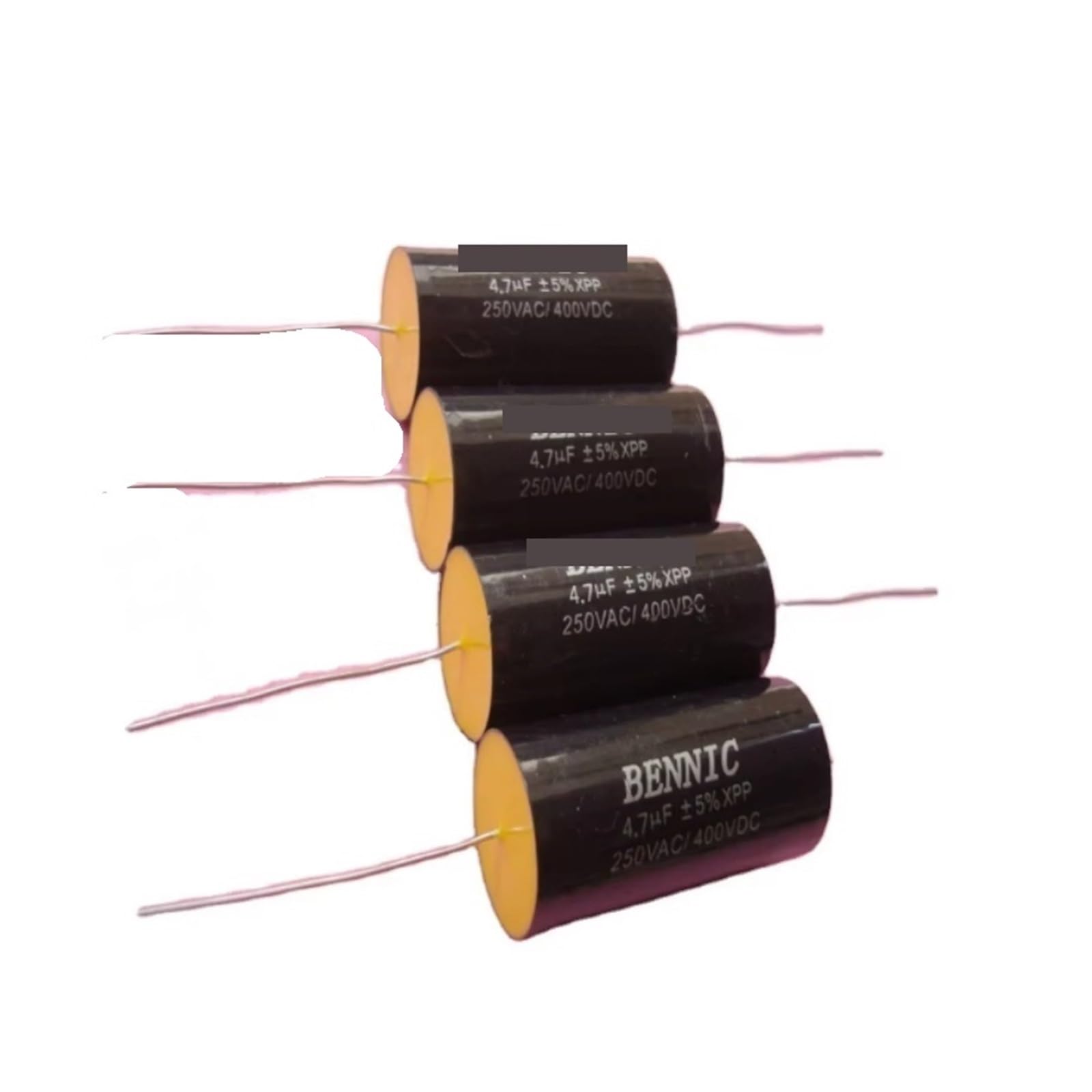 BALYDLUL 2PCS 4.7UF 5.6UF 8.2UF 12UF 15UF 400V crossover audio copper pin infinite capacitor(5.6UF 19X46)