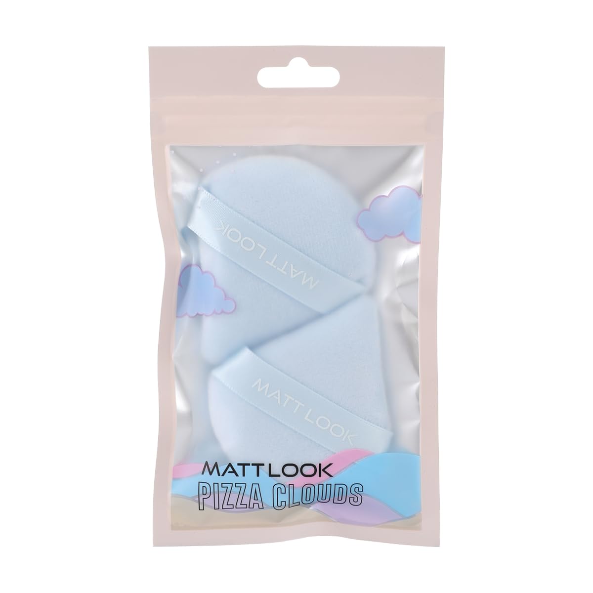 MATT LOOK PUFF-01 Pizza Clouds Powder Puff | Soft, Portable, and Reusable for Setting Makeup and Touch-Ups, Blue - (Pack of 2)-picture-32