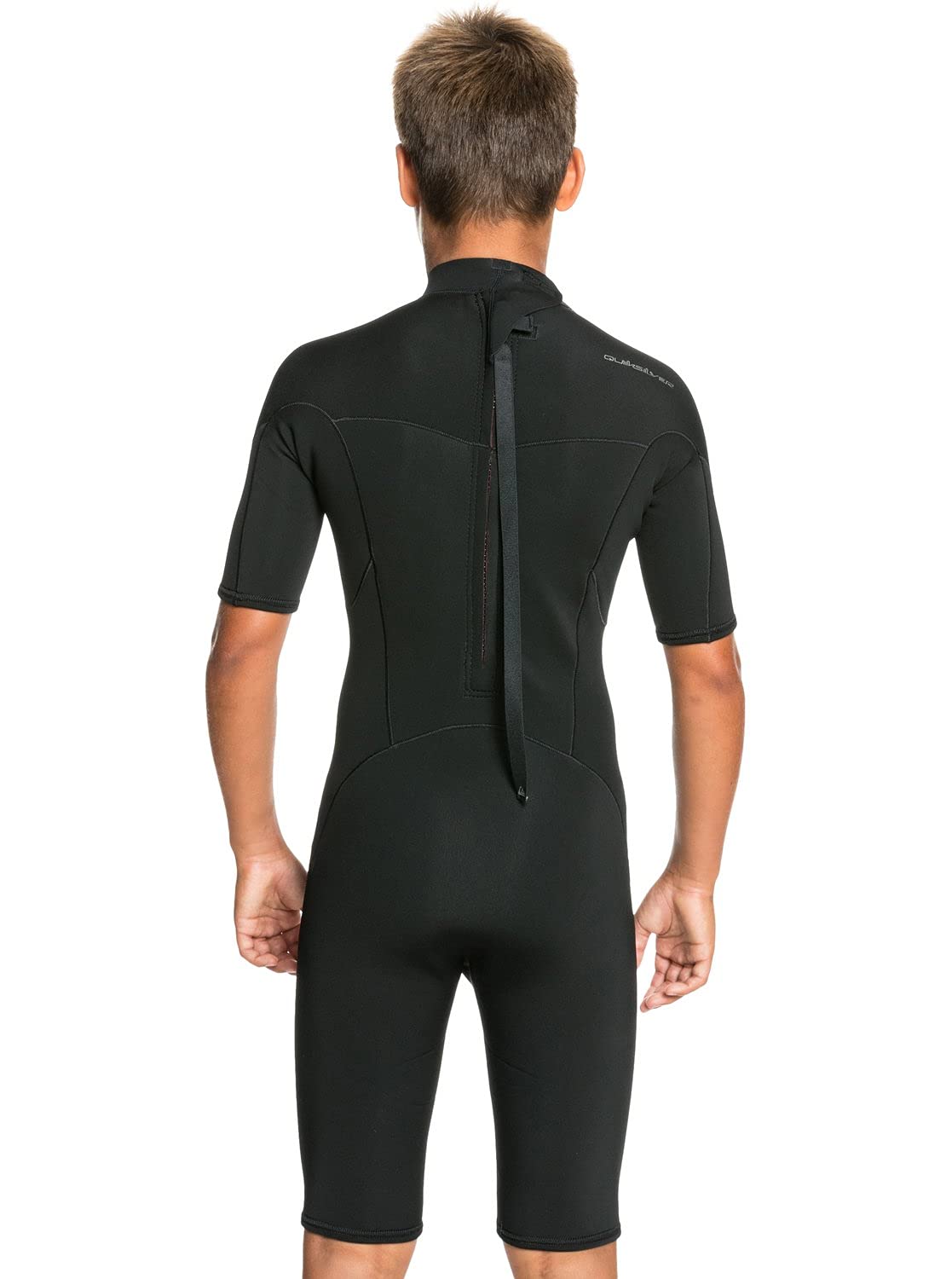 Quiksilver Boys 2/2 Sessions Short Sleeve Back Zip Wetsuit - Black | 14