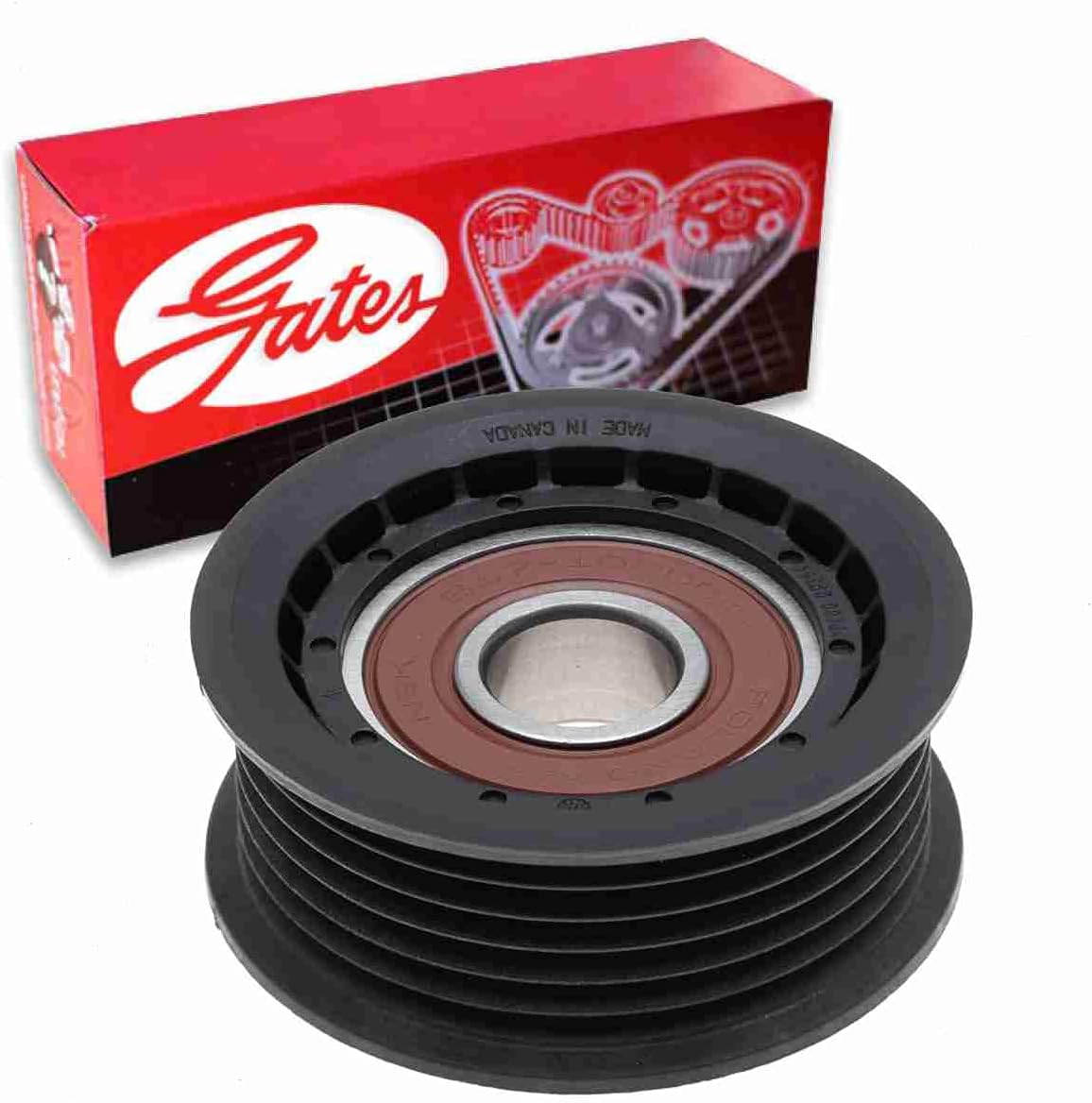 Gates DriveAlign Drive Belt Idler Pulley compatible with Dodge Charger 2.7L 3.5L 3.6L V6 2006-2019