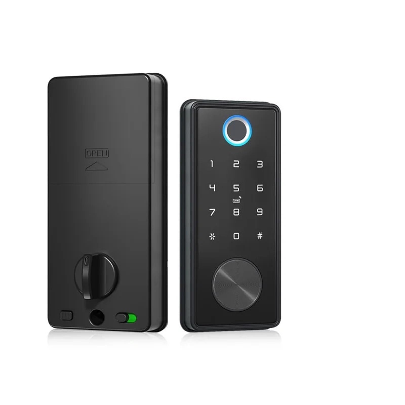 Maniglia della porta intelligente, Serratura for impronte digitali Smart Home Cerradura Inteligente Wifi Serratura elettronica con catenaccio biometrico(Noir)