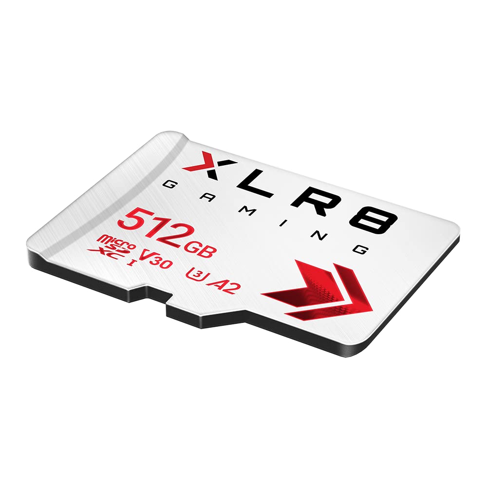 PNY 512GB XLR8 Gaming C10 U3 V30 A2 microSDXC Scheda di Memoria Flash