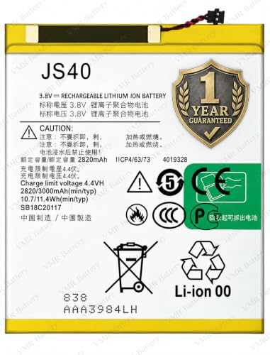 Image of Original JS40 Battery Compatible for Motorola Moto Z3 | Moto Z3 Play (XT1929) - (3000mAh) - 1 Year Warranty K7