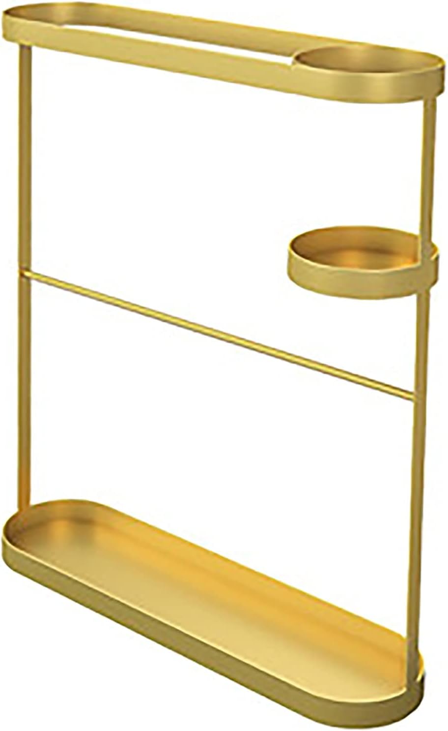 Modern 2 Tier Ultra Thin Umbrella Rack Wallside/Doorway/Lobby Stand White/Gold