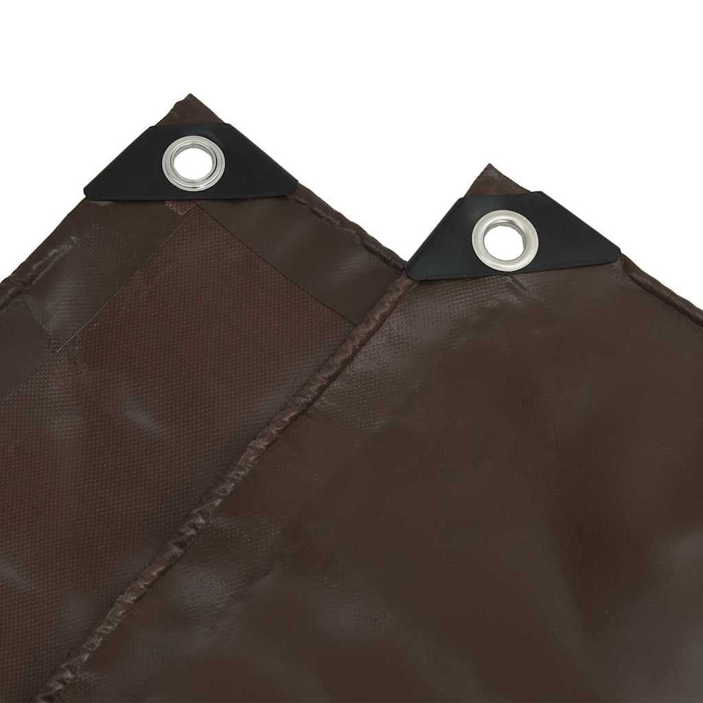 vidaXL Lona 650g / m² Marrón 3 x 3 m Lona con Recubrimiento de PVC