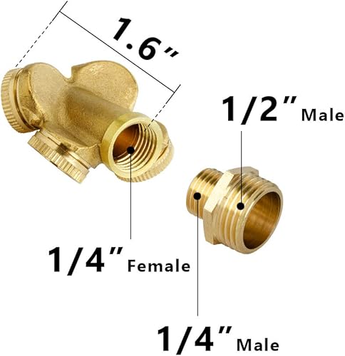 Miniatura 2 de Feelers Boquilla de pulverización de latón, 12 pulgada BSPF 4 agujeros atomizador rociadores de jardín sistema de riego agrícola adaptador de